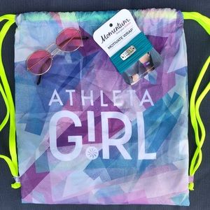 Athleta Drawstring Bag + Glasses + Bracelet